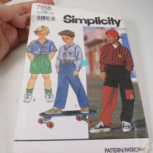 Simplicity 7956 Clothing Pattern size 3-6 Boy UNCUT shirt, shorts, pants - Picture 1 of 7